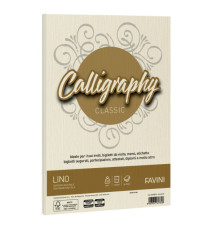 Carta Calligraphy Lino - A4 - 120 gr - avorio 02 - Favini - conf. 50 fogli Carta Calligraphy Lino - A4 - 120 gr - avorio 02 - Favini - conf. 50 fogli