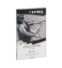 Carboncini in matita e stick di qualità Rembrandt Charcoal Set - Lyra - astuccio metallo Carboncini in matita e stick di qualità Rembrandt Charcoal Set - Lyra - astuccio metallo