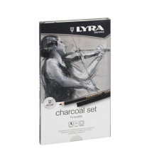 Carboncini in matita e stick di qualità Rembrandt Charcoal Set - Lyra - astuccio metallo Carboncini in matita e stick di qualità Rembrandt Charcoal Set - Lyra - astuccio metallo