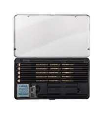 Carboncini in matita e stick di qualità Rembrandt Charcoal Set - Lyra - astuccio metallo