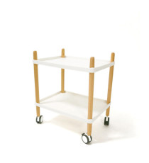 Carrellino multiuso - 50 x 36 x 55 cm - PPL/faggio - bianco/faggio - Paperflow Carrellino multiuso - 50 x 36 x 55 cm - PPL/faggio - bianco/faggio - Paperflow