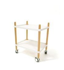 Carrellino multiuso - 50 x 36 x 55 cm - PPL/faggio - bianco/faggio - Paperflow Carrellino multiuso - 50 x 36 x 55 cm - PPL/faggio - bianco/faggio - Paperflow