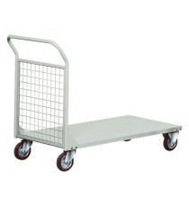 Carrello da lavoro - 1 sponda rete - 300 kg - grigio - Tecnotelai Carrello da lavoro - 1 sponda rete - 300 kg - grigio - Tecnotelai