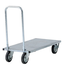 Carrello da lavoro - con manici pieghevoli e pianale - 250 kg - zincato - Tecnotelai Carrello da lavoro - con manici pieghevoli e pianale - 250 kg - zincato - Tecnotelai