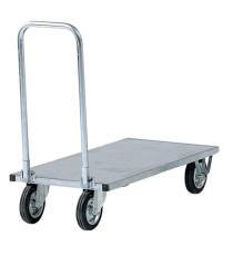 Carrello da lavoro - con manici pieghevoli e pianale - 250 kg - zincato - Tecnotelai Carrello da lavoro - con manici pieghevoli e pianale - 250 kg - zincato - Tecnotelai