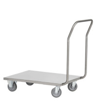 Carrello da lavoro - con pianale - 60 x 90 x 97cm - acciaio inox AISI 304 - grigio - Tecnotelai Carrello da lavoro - con pianale - 60 x 90 x 97cm - acciaio inox AISI 304 - grigio - Tecnotelai