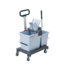 Carrello per pulizie UltraSpeed Pro Doppio - con barra - 33 L - 62 x 38 x 85 cm - Vileda Carrello per pulizie UltraSpeed Pro Doppio - con barra - 33 L - 62 x 38 x 85 cm - Vileda