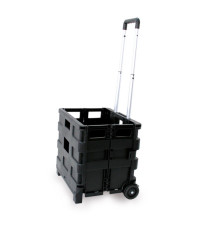 Carrello pieghevole con cassa in plastica - portata max 25 kg - Garden Friend Carrello pieghevole con cassa in plastica - portata max 25 kg - Garden Friend