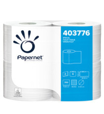Carta igienica - 2 veli - 16,5 gr - diametro 12,4 cm - 9,5 cm x 38,5 mt - 350 strappi - Papernet - pacco 4 rotoli Carta igienica - 2 veli - 16,5 gr - diametro 12,4 cm - 9,5 cm x 38,5 mt - 350 strappi - Papernet - pacco 4 rotoli