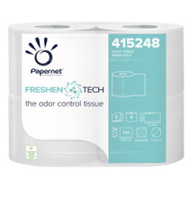 Carta igienica classica Freshen Tech - 3 veli - 230 strappi - diametro 12,2 cm -15,5 gr - 9,5 cm x 25,3 mt - Papernet - Carta igienica classica Freshen Tech - 3 veli - 230 strappi - diametro 12,2 cm -15,5 gr - 9,5 cm x 25,3 mt - Papernet -