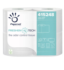 Carta igienica classica Freshen Tech - 3 veli - 230 strappi - diametro 12,2 cm -15,5 gr - 9,5 cm x 25,3 mt - Papernet - Carta igienica classica Freshen Tech - 3 veli - 230 strappi - diametro 12,2 cm -15,5 gr - 9,5 cm x 25,3 mt - Papernet -