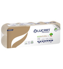 Carta igienica EcoNatural - 9,5 cm x 19,8 mt - 15 gr - diametro 10 cm - 180 strappi - Lucart - pacco 10 rotoli Carta igienica EcoNatural - 9,5 cm x 19,8 mt - 15 gr - diametro 10 cm - 180 strappi - Lucart - pacco 10 rotoli