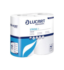Carta igienica Strong 4 - 2 veli - 496 strappi - bianco - Lucart - pacco 4 rotoli Carta igienica Strong 4 - 2 veli - 496 strappi - bianco - Lucart - pacco 4 rotoli