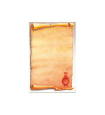 Carta con stampa pergamena - A4 - 80 gr - Decadry - conf. 25 fogli Carta con stampa pergamena - A4 - 80 gr - Decadry - conf. 25 fogli