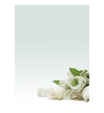 Carta con stampa rosa bianca - A4 - 90 gr - Decadry - conf. 20 fogli Carta con stampa rosa bianca - A4 - 90 gr - Decadry - conf. 20 fogli