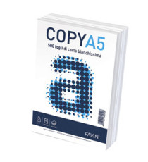 Carta Copy - A5 - 80 gr - bianco - Favini - conf. 500 fogli Carta Copy - A5 - 80 gr - bianco - Favini - conf. 500 fogli