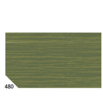Carta crespa - 50 x 250 cm - 48 gr/m² - verde oliva 480 - Rex Sadoch - conf.10 rotoli Carta crespa - 50 x 250 cm - 48 gr/m² - verde oliva 480 - Rex Sadoch - conf.10 rotoli