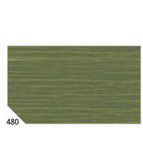 Carta crespa - 50 x 250 cm - 48 gr/m² - verde oliva 480 - Rex Sadoch - conf.10 rotoli Carta crespa - 50 x 250 cm - 48 gr/m² - verde oliva 480 - Rex Sadoch - conf.10 rotoli