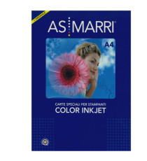 Carta fotografica - per inkjet - A4 - 200 gr - 50 fogli - effetto opaco - bianco - As Marri Carta fotografica - per inkjet - A4 - 200 gr - 50 fogli - effetto opaco - bianco - As Marri