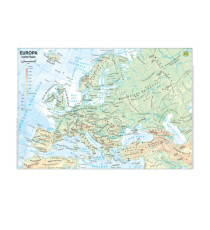 Carta geografica Europa - scolastica - plastificata - 29,7 x 42 cm - Belletti