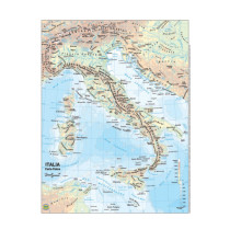 Carta geografica Italia - scolastica - plastificata - 29,7 x 42 cm - Belletti