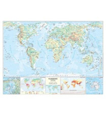 Carta geografica Mondo - scolastica - murale - Belletti