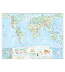 Carta geografica Mondo - scolastica - murale - Belletti