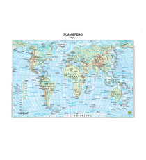 Carta geografica Mondo - scolastica - plastificata - 29,7 x 42 cm - Belletti Carta geografica Mondo - scolastica - plastificata - 29,7 x 42 cm - Belletti