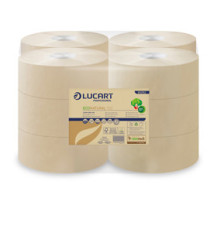 Carta igienica EcoNatural Mini Jumbo - 9,1 cm x 150 mt - 15,5 gr - diametro 18 cm - Lucart Carta igienica EcoNatural Mini Jumbo - 9,1 cm x 150 mt - 15,5 gr - diametro 18 cm - Lucart