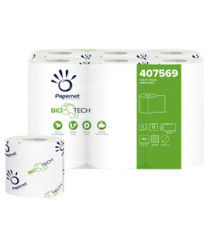 Carta igienica standard Bio Tech - 2 veli - 165 strappi -  diametro 10 cm - 9,5 cm x 18,2 mt - Papernet - pacco 12 rotol Carta igienica standard Bio Tech - 2 veli - 165 strappi -  diametro 10 cm - 9,5 cm x 18,2 mt - Papernet - pacco 12 rotol