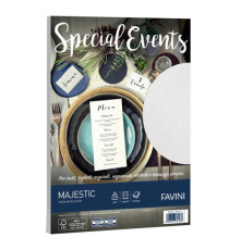 Carta metallizzata Special Events - A4 - 120 gr - bianco - Favini - conf. 20 fogli Carta metallizzata Special Events - A4 - 120 gr - bianco - Favini - conf. 20 fogli