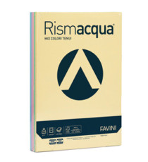Carta Rismacqua - A4 - 200 gr - mix 5 colori - Favini - conf. 125 fogli Carta Rismacqua - A4 - 200 gr - mix 5 colori - Favini - conf. 125 fogli
