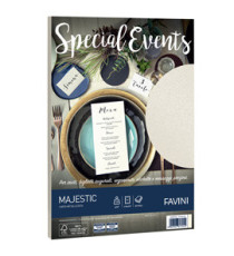 Carta metallizzata Special Events - A4 - 120 gr - crema - Favini - conf. 20 fogli Carta metallizzata Special Events - A4 - 120 gr - crema - Favini - conf. 20 fogli