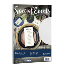 Carta metallizzata Special Events - A4 - 250 gr - bianco - Favini - conf. 10 fogli Carta metallizzata Special Events - A4 - 250 gr - bianco - Favini - conf. 10 fogli