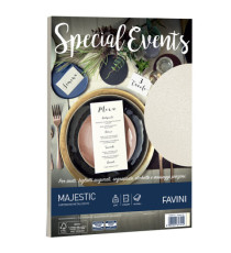 Carta metallizzata Special Events - A4 - 250 gr - crema - Favini - conf. 10 fogli Carta metallizzata Special Events - A4 - 250 gr - crema - Favini - conf. 10 fogli
