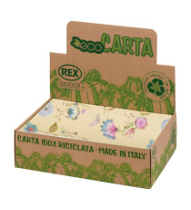 Carta regalo riciclata Fiori di campo - 100 fogli - 70x100cm - fantasie assortite - Rex Sadoch