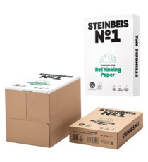 Carta riciclata al 100% senza legno - A3 - 80 gr - bianco - Steinbeis - conf. 500 fogli