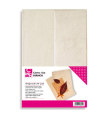 Carta riso - 50 x 70 cm - 25 g -  bianco - CWR - conf. 10 fogli