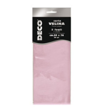Carta velina - 20 gr - 50 x 76 cm - rosa - Deco - busta 5 fogli Carta velina - 20 gr - 50 x 76 cm - rosa - Deco - busta 5 fogli