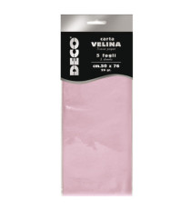 Carta velina - 20 gr - 50 x 76 cm - rosa - Deco - busta 5 fogli Carta velina - 20 gr - 50 x 76 cm - rosa - Deco - busta 5 fogli