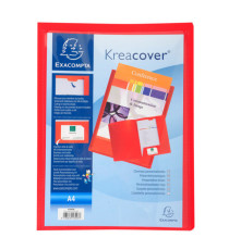 Cartella di presentazione Kreacover - in PP - 2 alette - rosso - A4 - Exacompta Cartella di presentazione Kreacover - in PP - 2 alette - rosso - A4 - Exacompta