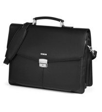 Cartella in similpelle - nero - 41x32x16cm - City Time