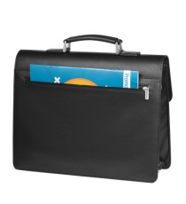 Cartella in similpelle - nero - 41x32x16cm - City Time