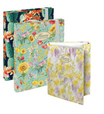 Cartella progetti Nature Flowers - 26x34cm - dorso 3cm - con elastico - Pigna