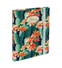 Cartella progetti Nature Flowers - 26x34cm - dorso 3cm - con elastico - Pigna
