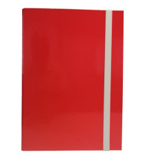 Cartella progetto - con elastico - dorso 3 cm - rosso - Starline