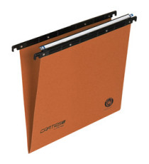 Cartella sospesa Cartesio - cassetto - interasse 39 cm - fondo V - 37x25 cm - arancio - Bertesi