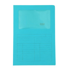 Cartelline a L con finestra Sintex - cartoncino 120 gr - 22x31cm - acquamarina - Blasetti - conf. 50 pezzi Cartelline a L con finestra Sintex - cartoncino 120 gr - 22x31cm - acquamarina - Blasetti - conf. 50 pezzi