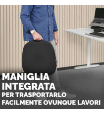 Cuscino Breyta Inclinato - 9 x 43 x 43 cm - in tessuto - nero - Fellowes Cuscino Breyta Inclinato - 9 x 43 x 43 cm - in tessuto - nero - Fellowes