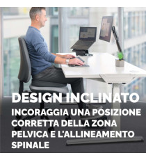 Cuscino Breyta Inclinato - 9 x 43 x 43 cm - in tessuto - nero - Fellowes Cuscino Breyta Inclinato - 9 x 43 x 43 cm - in tessuto - nero - Fellowes